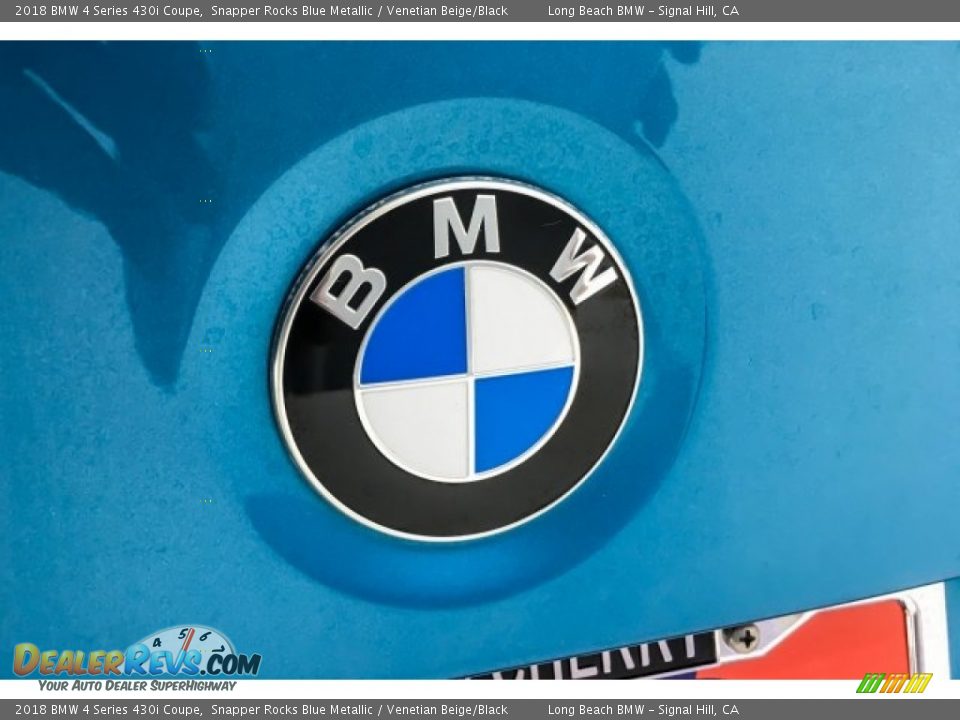 2018 BMW 4 Series 430i Coupe Snapper Rocks Blue Metallic / Venetian Beige/Black Photo #28