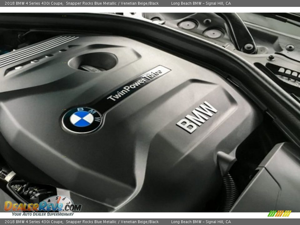 2018 BMW 4 Series 430i Coupe Snapper Rocks Blue Metallic / Venetian Beige/Black Photo #32