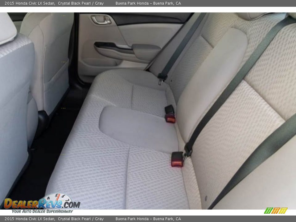 2015 Honda Civic LX Sedan Crystal Black Pearl / Gray Photo #4