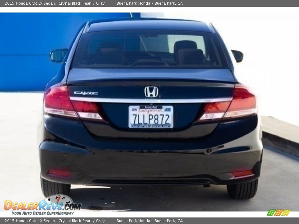 2015 Honda Civic LX Sedan Crystal Black Pearl / Gray Photo #10