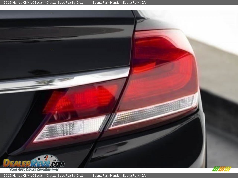 2015 Honda Civic LX Sedan Crystal Black Pearl / Gray Photo #12