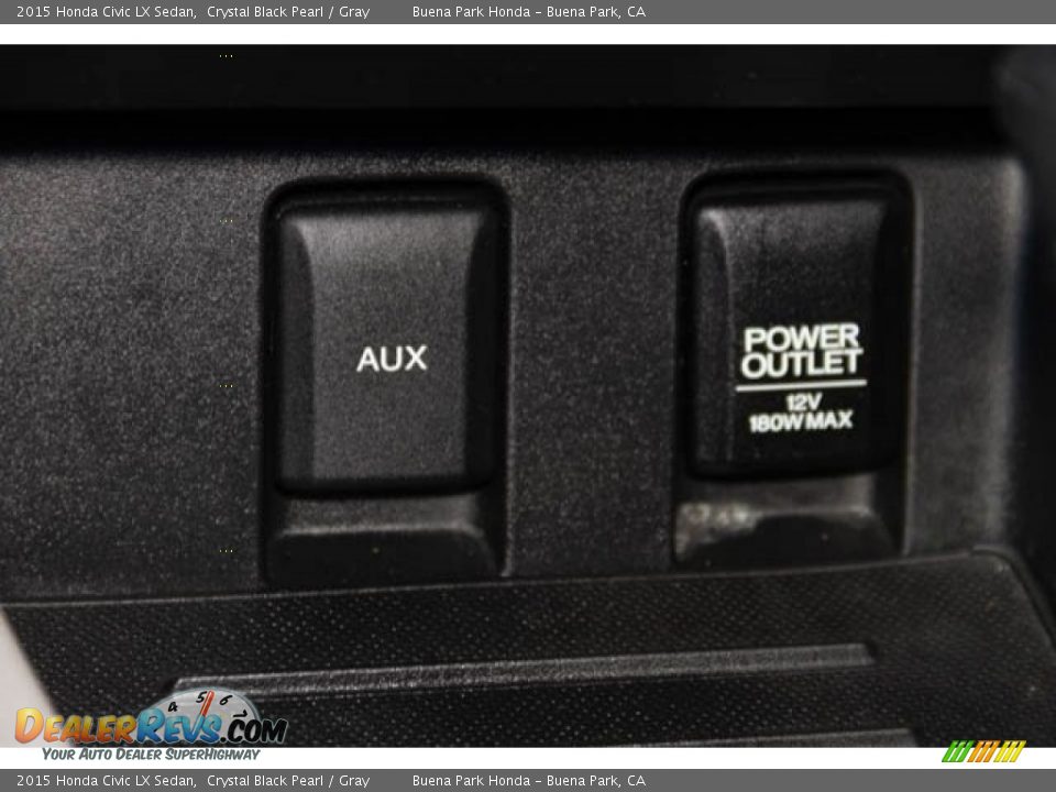 2015 Honda Civic LX Sedan Crystal Black Pearl / Gray Photo #15