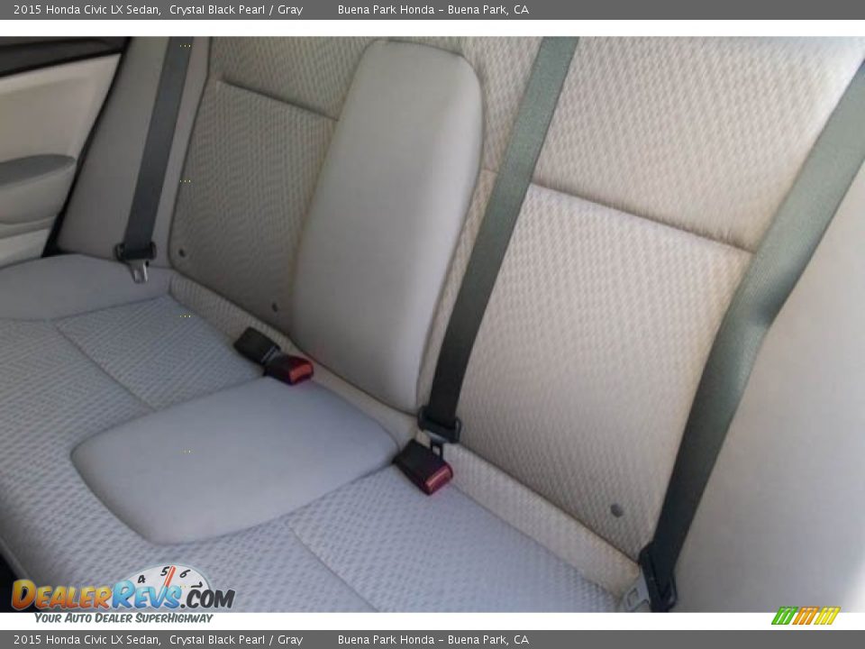 2015 Honda Civic LX Sedan Crystal Black Pearl / Gray Photo #17