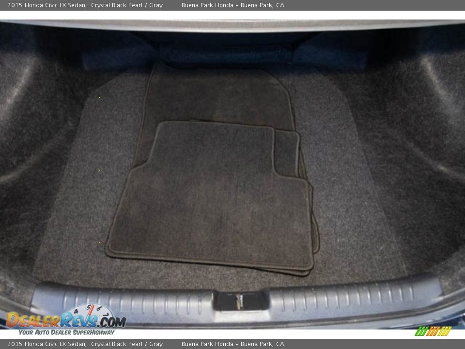 2015 Honda Civic LX Sedan Crystal Black Pearl / Gray Photo #18