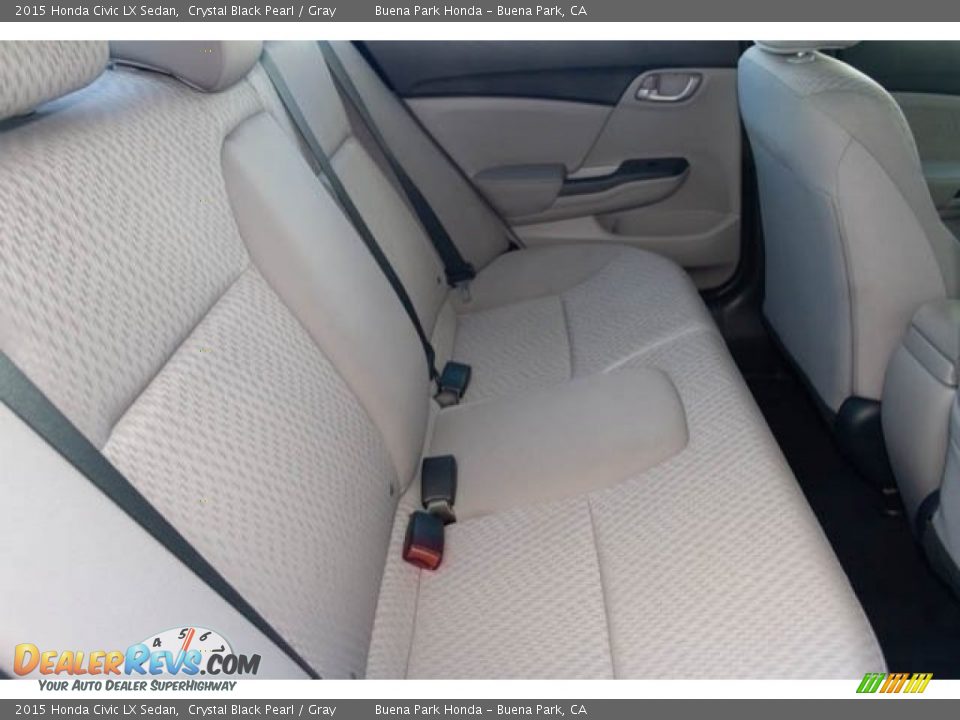 2015 Honda Civic LX Sedan Crystal Black Pearl / Gray Photo #19