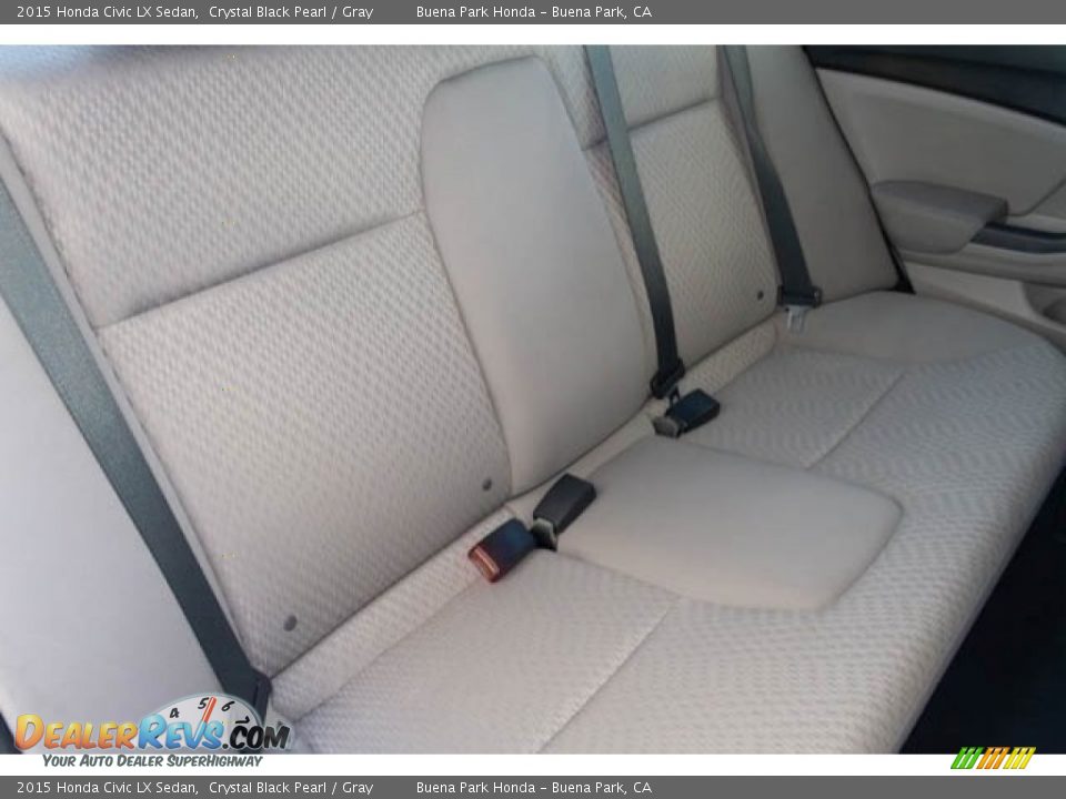 2015 Honda Civic LX Sedan Crystal Black Pearl / Gray Photo #20