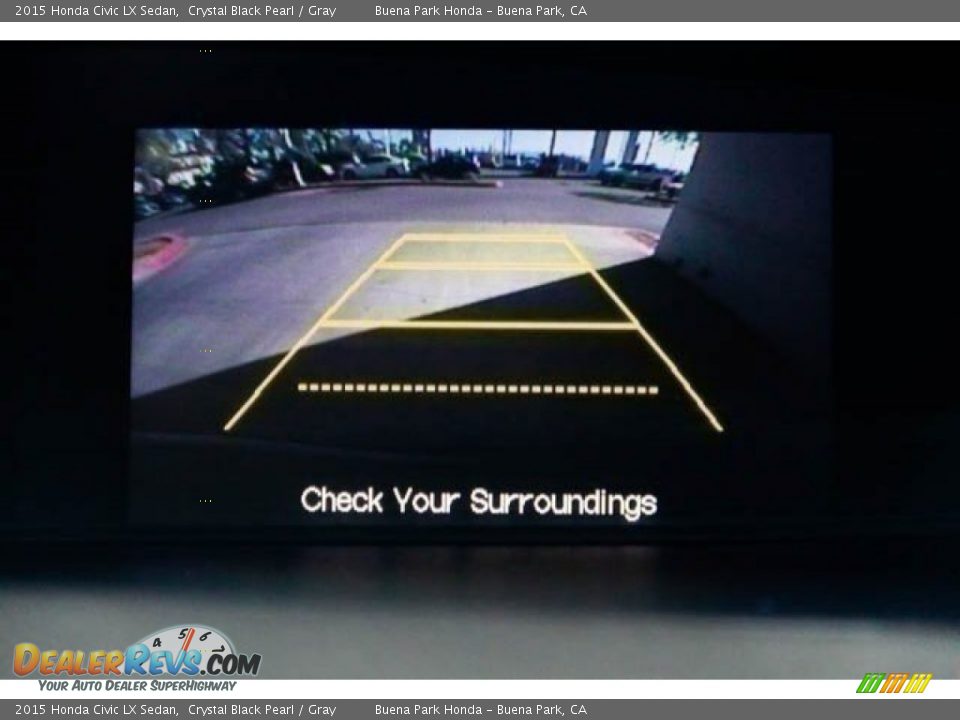 2015 Honda Civic LX Sedan Crystal Black Pearl / Gray Photo #24