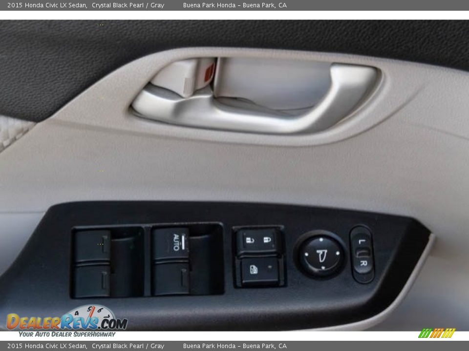 2015 Honda Civic LX Sedan Crystal Black Pearl / Gray Photo #26