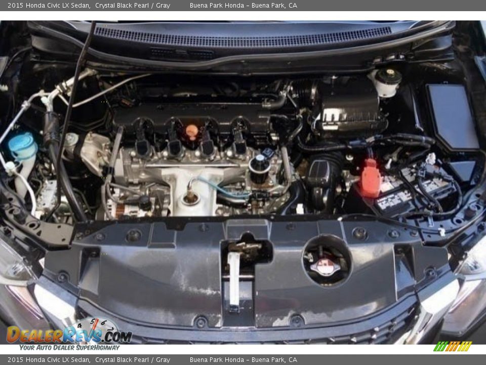 2015 Honda Civic LX Sedan Crystal Black Pearl / Gray Photo #30
