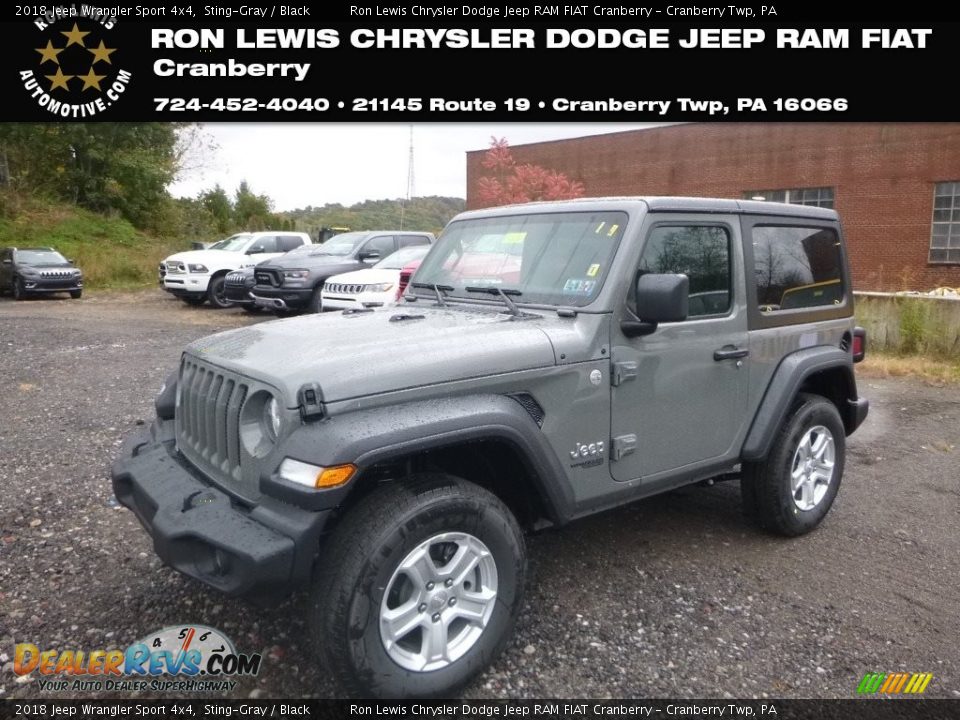 2018 Jeep Wrangler Sport 4x4 Sting-Gray / Black Photo #1