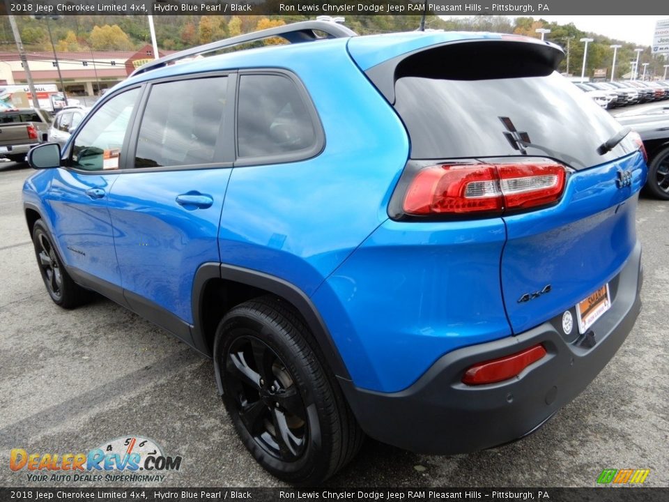 2018 Jeep Cherokee Limited 4x4 Hydro Blue Pearl / Black Photo #3