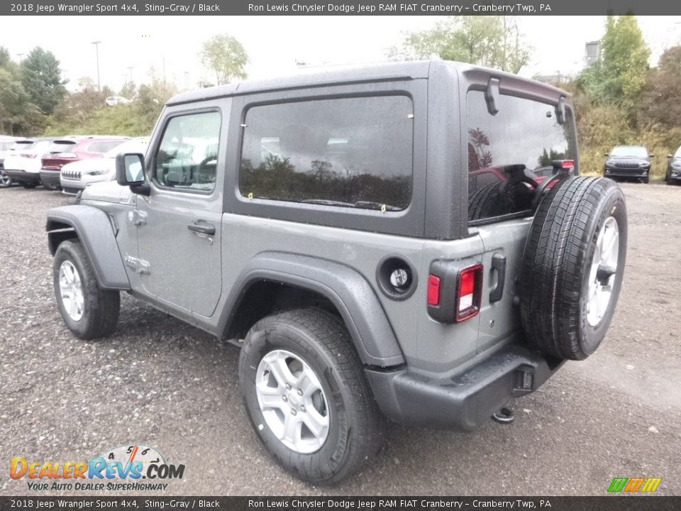 2018 Jeep Wrangler Sport 4x4 Sting-Gray / Black Photo #3