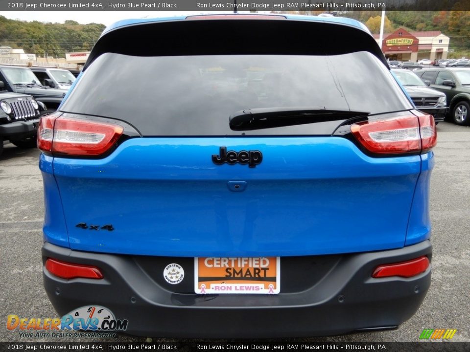 2018 Jeep Cherokee Limited 4x4 Hydro Blue Pearl / Black Photo #4