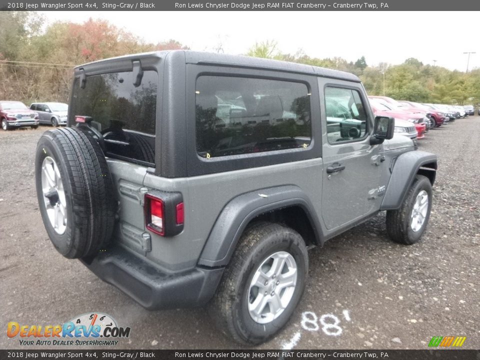 2018 Jeep Wrangler Sport 4x4 Sting-Gray / Black Photo #5