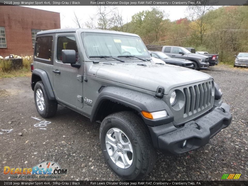2018 Jeep Wrangler Sport 4x4 Sting-Gray / Black Photo #7