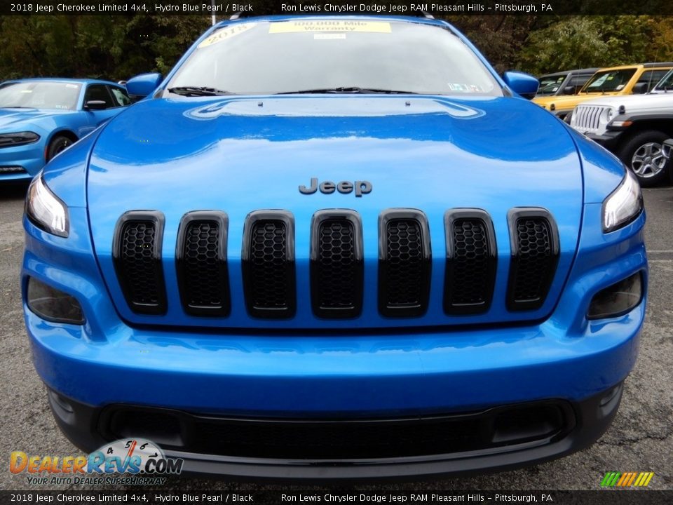 2018 Jeep Cherokee Limited 4x4 Hydro Blue Pearl / Black Photo #9