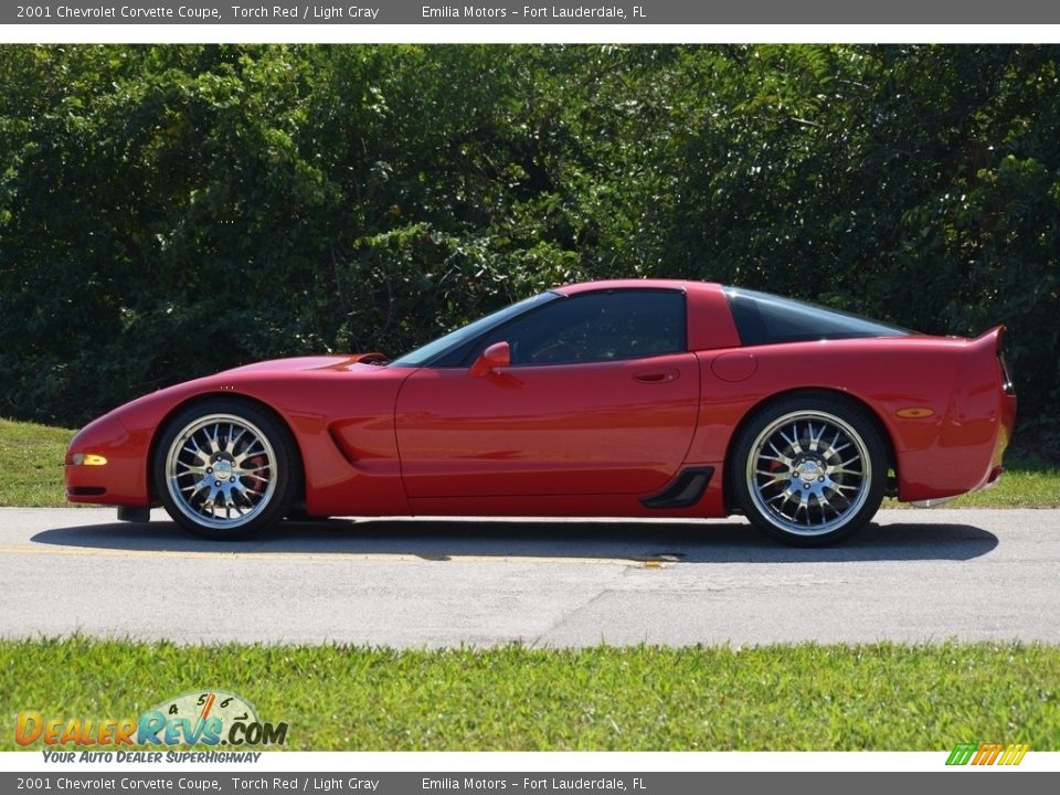 2001 Chevrolet Corvette Coupe Torch Red / Light Gray Photo #10