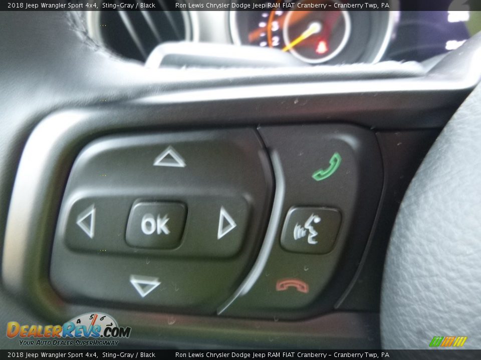 2018 Jeep Wrangler Sport 4x4 Sting-Gray / Black Photo #19