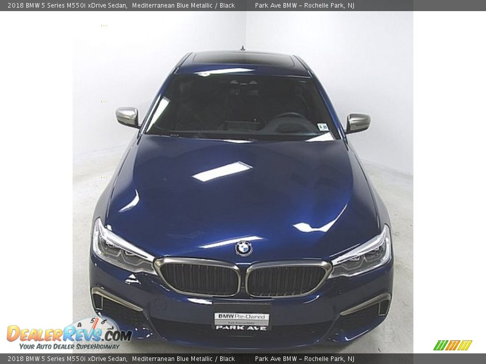 2018 BMW 5 Series M550i xDrive Sedan Mediterranean Blue Metallic / Black Photo #6