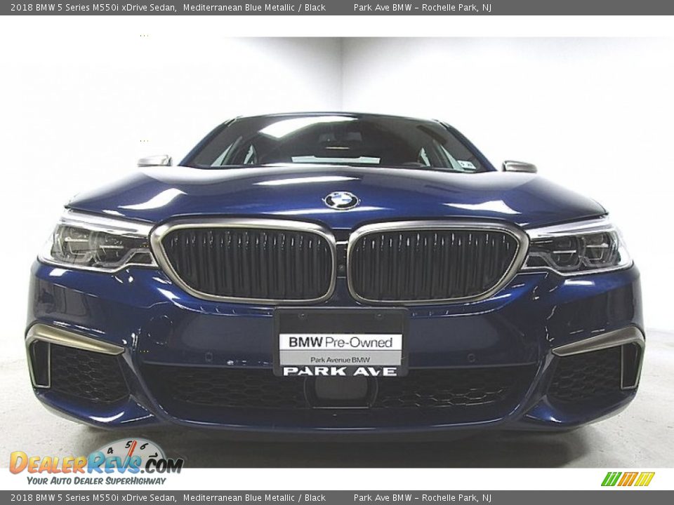 2018 BMW 5 Series M550i xDrive Sedan Mediterranean Blue Metallic / Black Photo #7