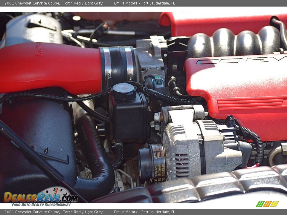2001 Chevrolet Corvette Coupe Torch Red / Light Gray Photo #86