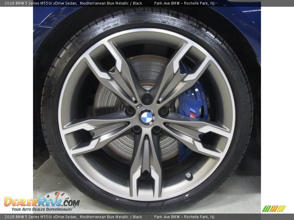 2018 BMW 5 Series M550i xDrive Sedan Mediterranean Blue Metallic / Black Photo #29
