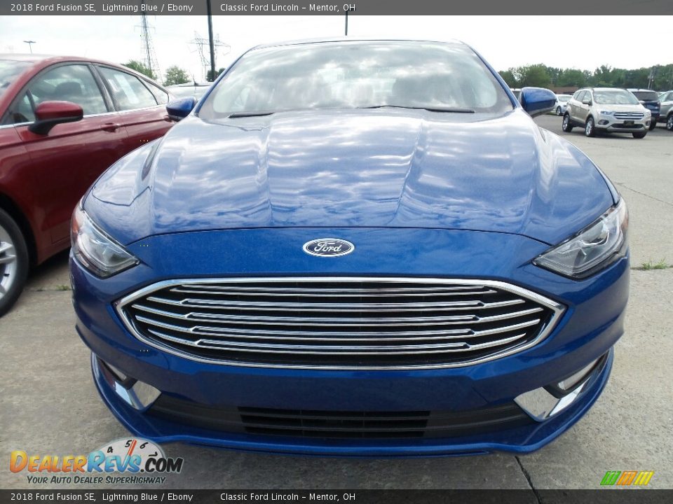 2018 Ford Fusion SE Lightning Blue / Ebony Photo #2