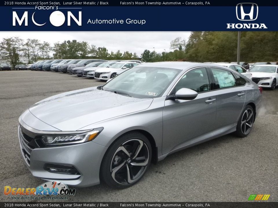2018 Honda Accord Sport Sedan Lunar Silver Metallic / Black Photo #1