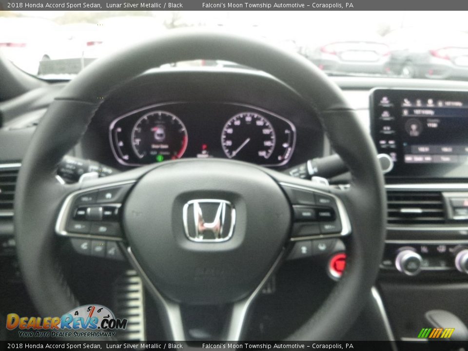 2018 Honda Accord Sport Sedan Lunar Silver Metallic / Black Photo #13