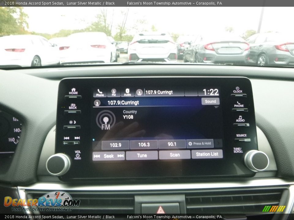 2018 Honda Accord Sport Sedan Lunar Silver Metallic / Black Photo #14