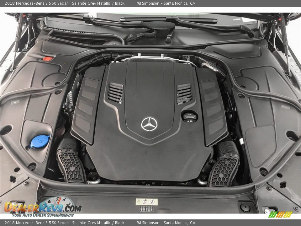 2018 Mercedes-Benz S 560 Sedan Selenite Grey Metallic / Black Photo #8