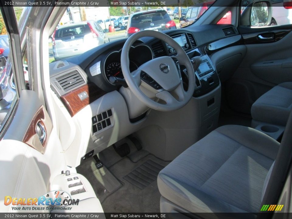 2012 Nissan Quest 3.5 SV Platinum Graphite / Gray Photo #12
