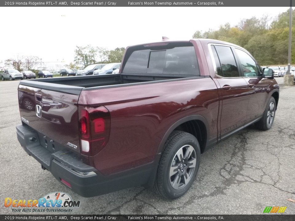 2019 Honda Ridgeline RTL-T AWD Deep Scarlet Pearl / Gray Photo #4