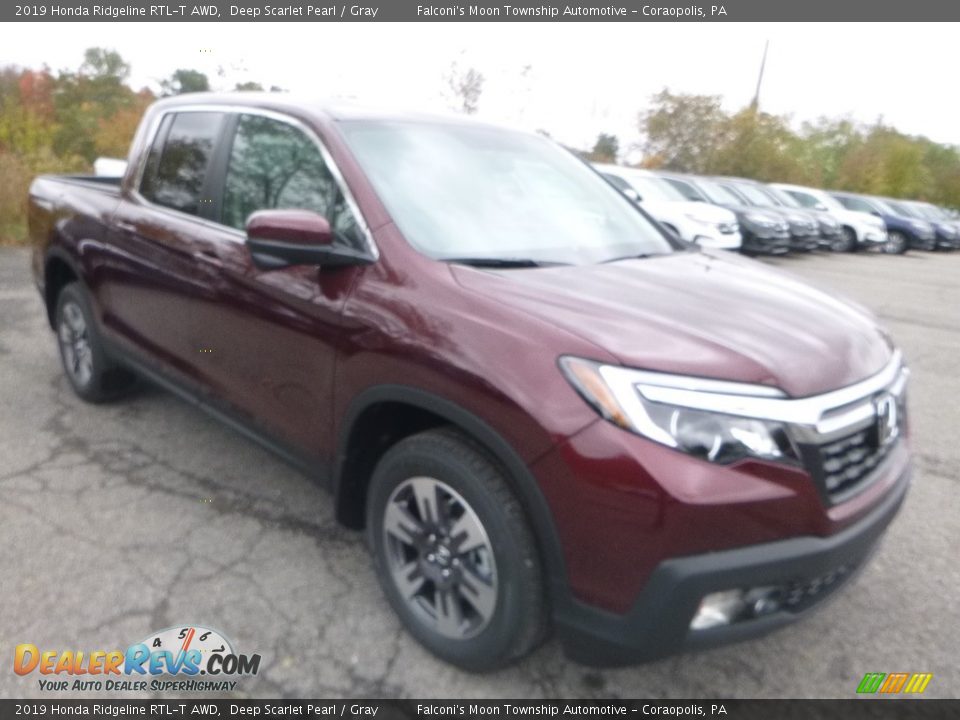 2019 Honda Ridgeline RTL-T AWD Deep Scarlet Pearl / Gray Photo #5