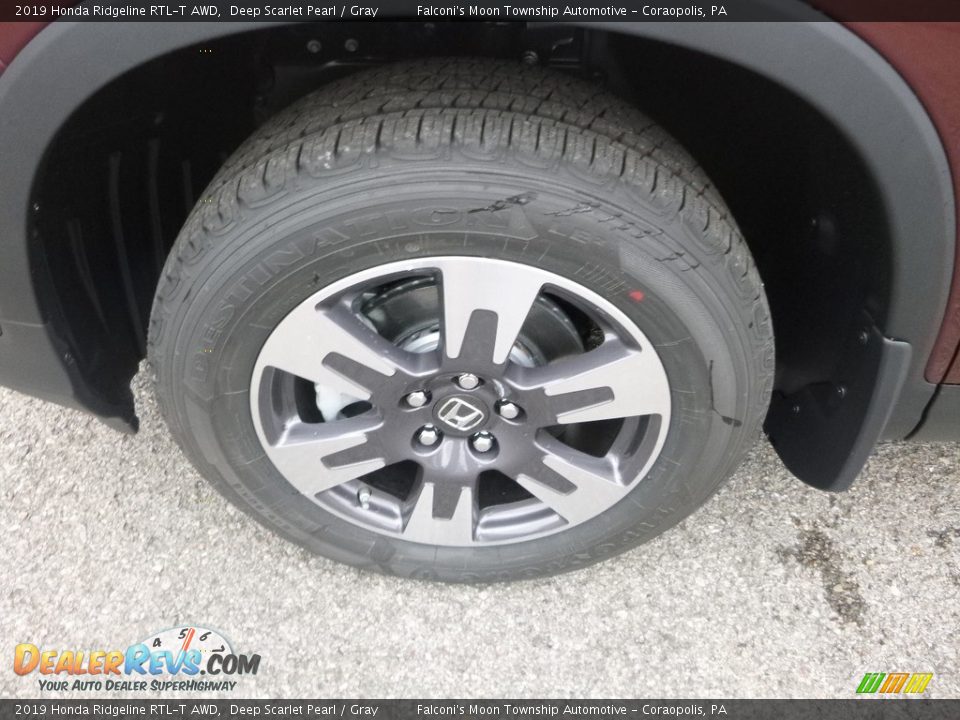 2019 Honda Ridgeline RTL-T AWD Deep Scarlet Pearl / Gray Photo #7