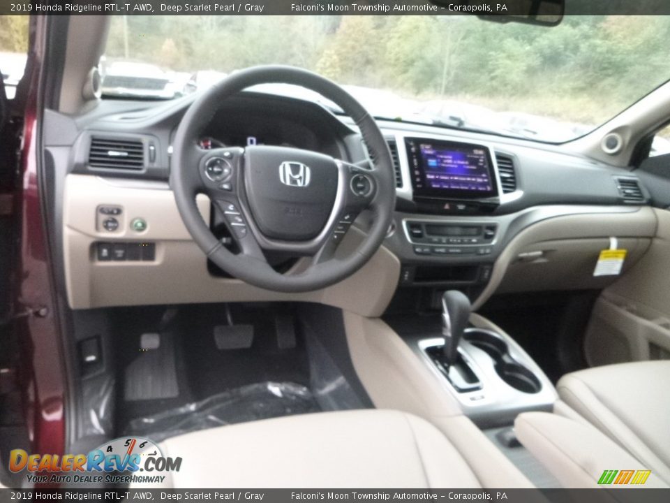 2019 Honda Ridgeline RTL-T AWD Deep Scarlet Pearl / Gray Photo #10