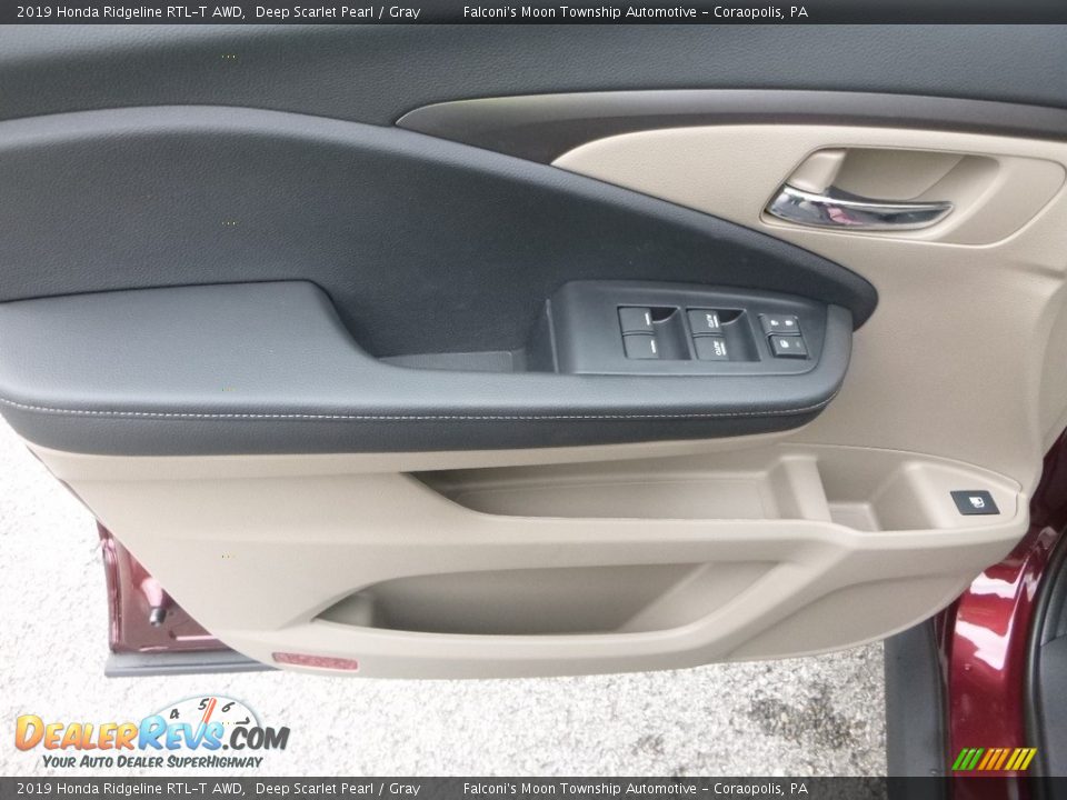 2019 Honda Ridgeline RTL-T AWD Deep Scarlet Pearl / Gray Photo #11