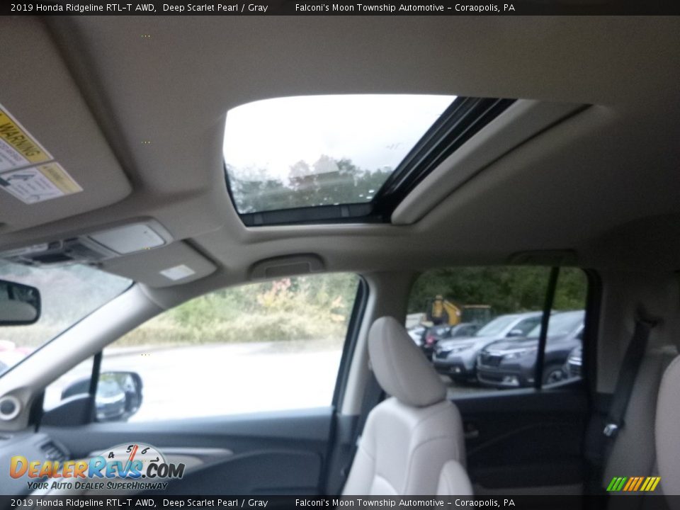 2019 Honda Ridgeline RTL-T AWD Deep Scarlet Pearl / Gray Photo #13