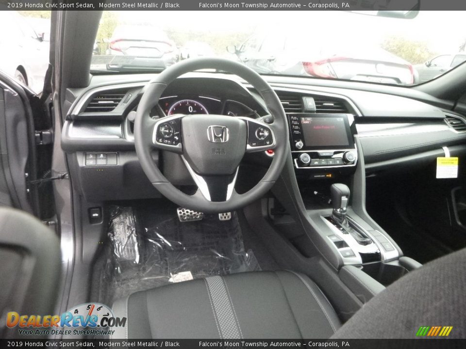 Black Interior - 2019 Honda Civic Sport Sedan Photo #11