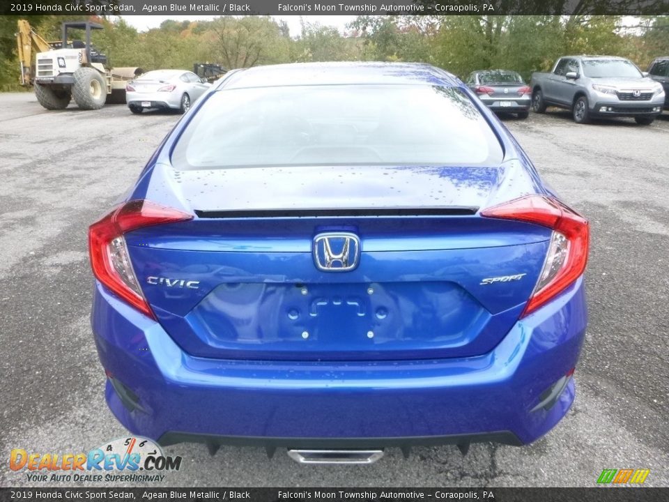 2019 Honda Civic Sport Sedan Agean Blue Metallic / Black Photo #4