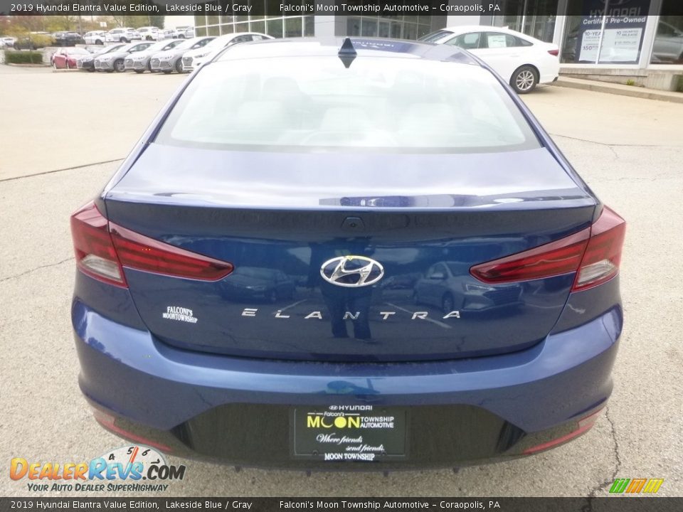 2019 Hyundai Elantra Value Edition Lakeside Blue / Gray Photo #7