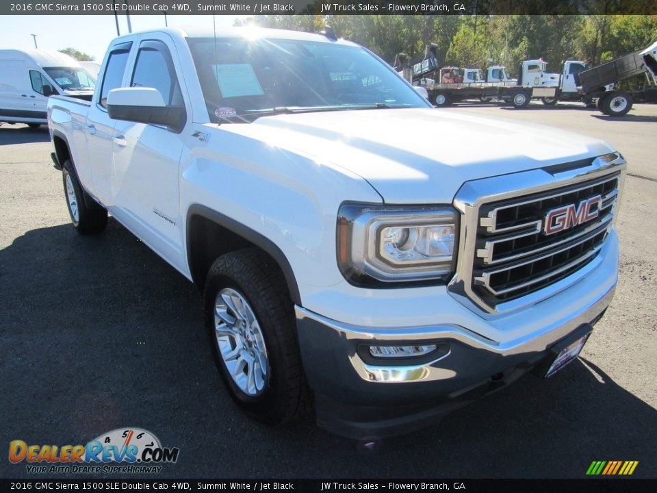 2016 GMC Sierra 1500 SLE Double Cab 4WD Summit White / Jet Black Photo #7