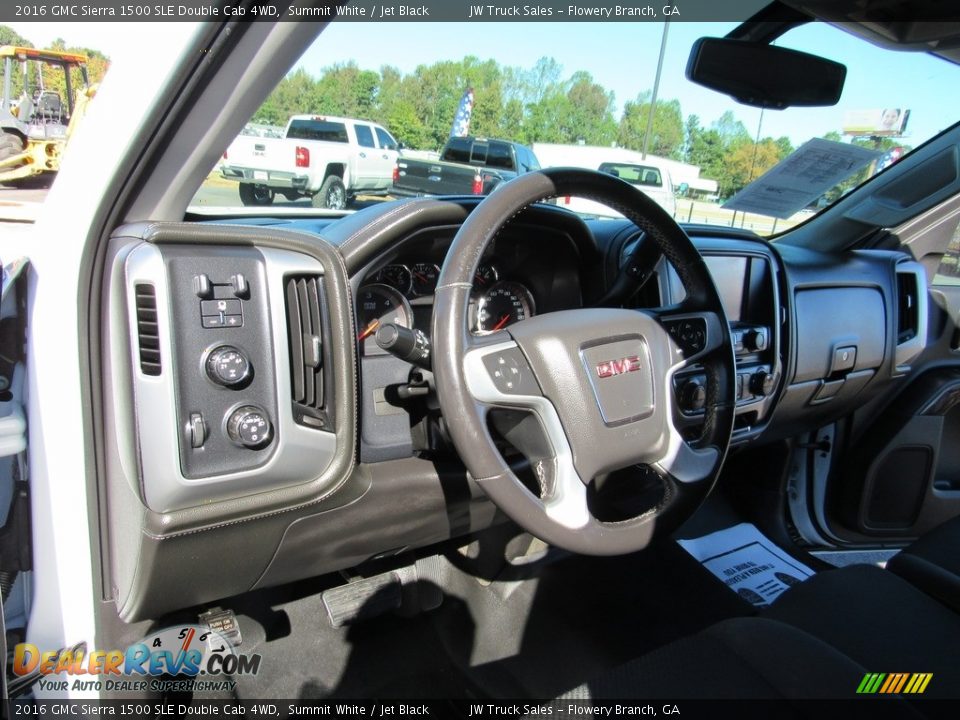2016 GMC Sierra 1500 SLE Double Cab 4WD Summit White / Jet Black Photo #18
