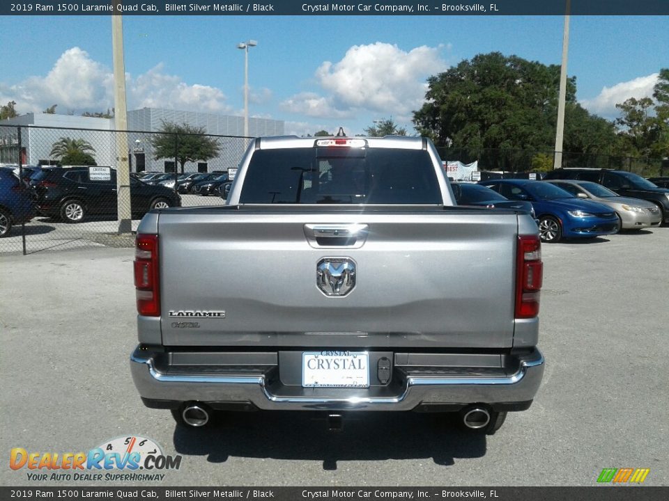 2019 Ram 1500 Laramie Quad Cab Billett Silver Metallic / Black Photo #4