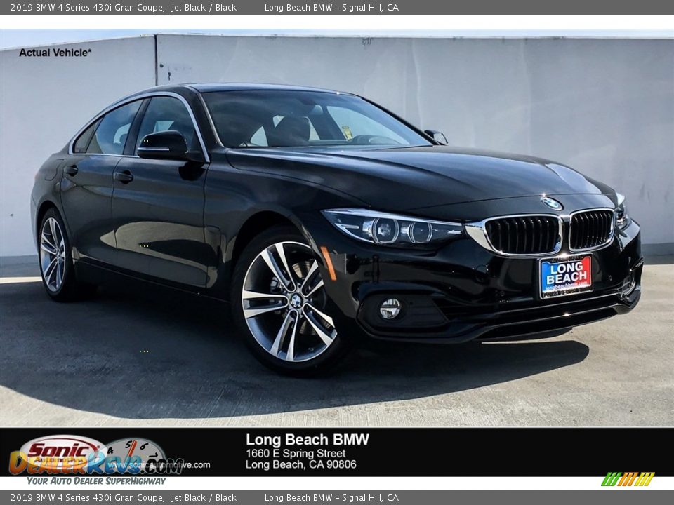 2019 BMW 4 Series 430i Gran Coupe Jet Black / Black Photo #1