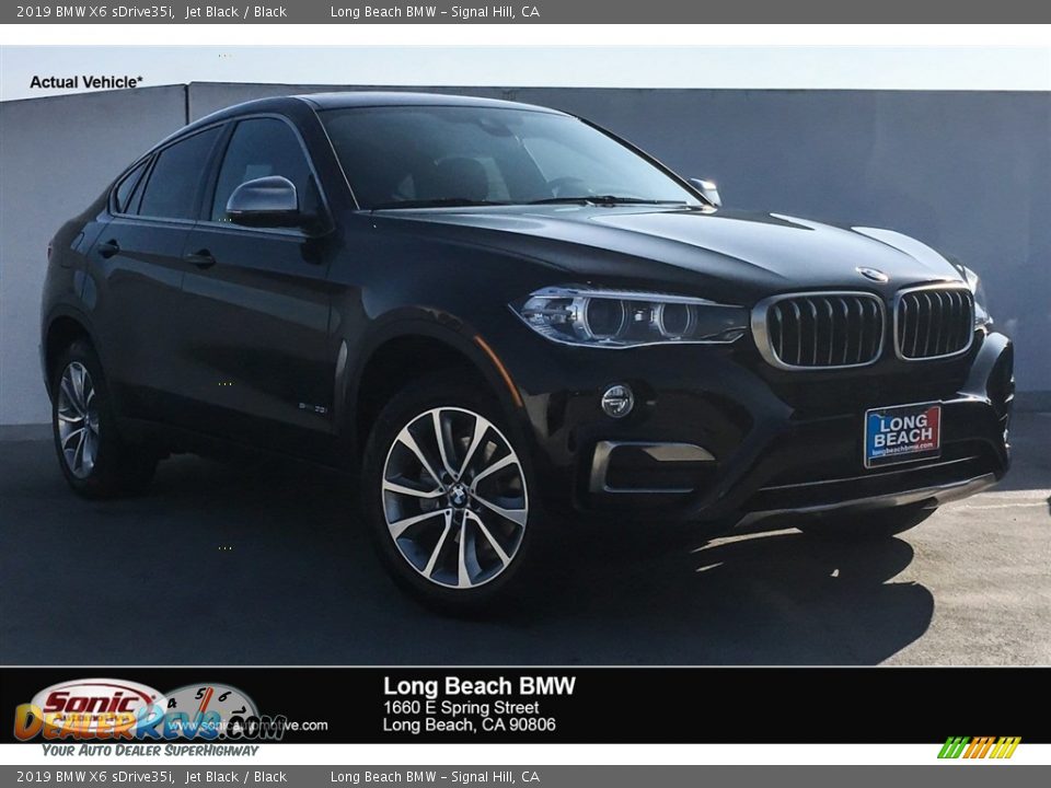2019 BMW X6 sDrive35i Jet Black / Black Photo #1