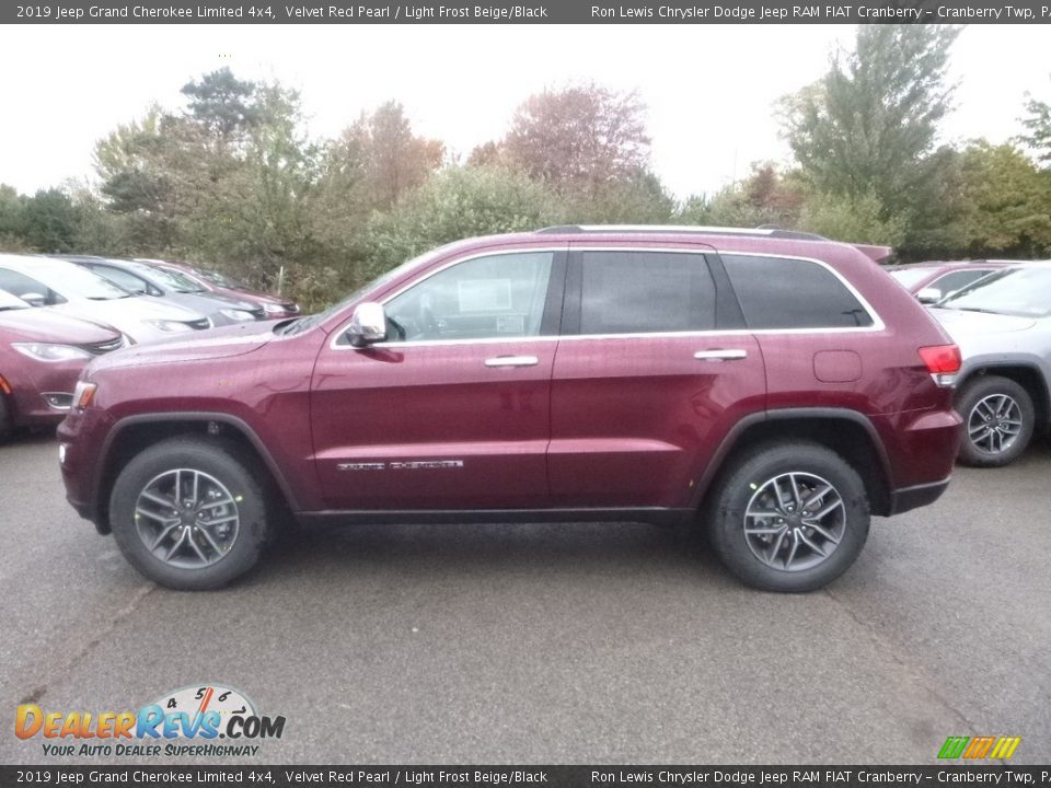 2019 Jeep Grand Cherokee Limited 4x4 Velvet Red Pearl / Light Frost Beige/Black Photo #2