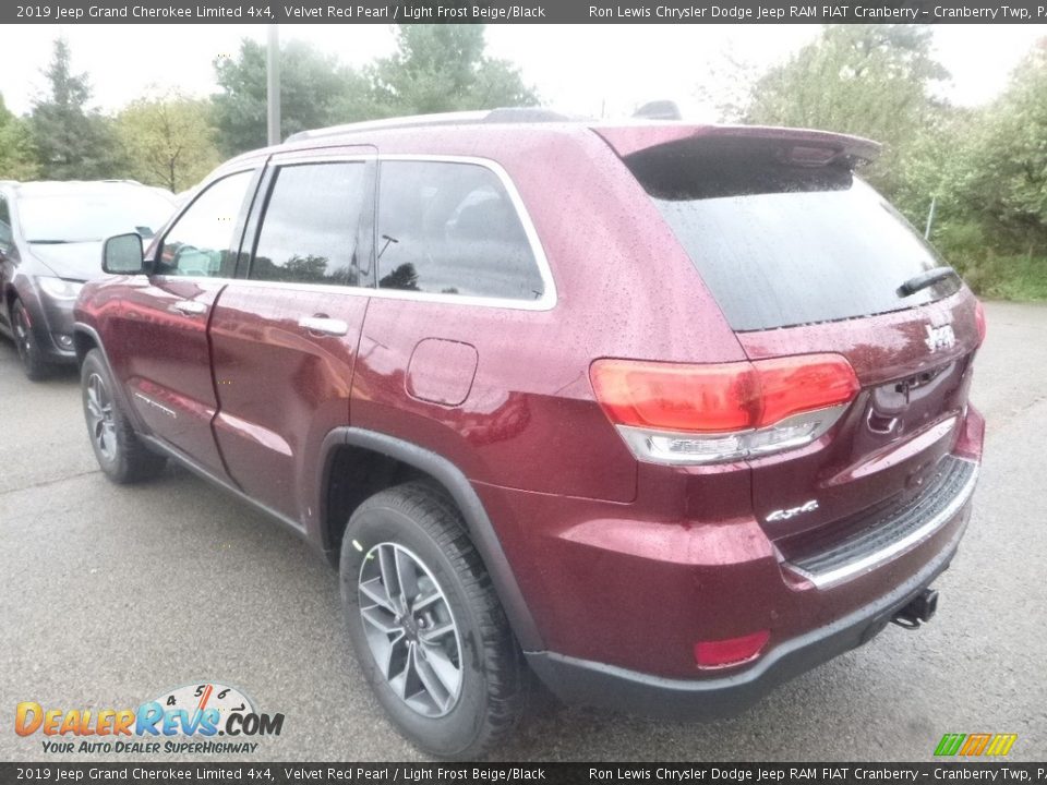 2019 Jeep Grand Cherokee Limited 4x4 Velvet Red Pearl / Light Frost Beige/Black Photo #3
