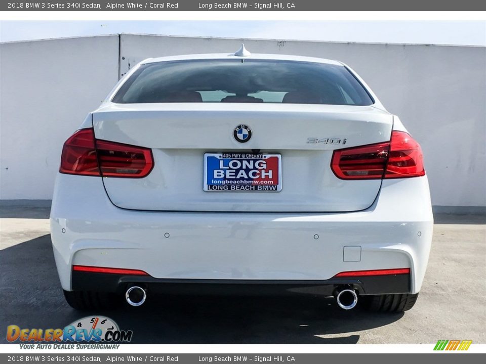 2018 BMW 3 Series 340i Sedan Alpine White / Coral Red Photo #3