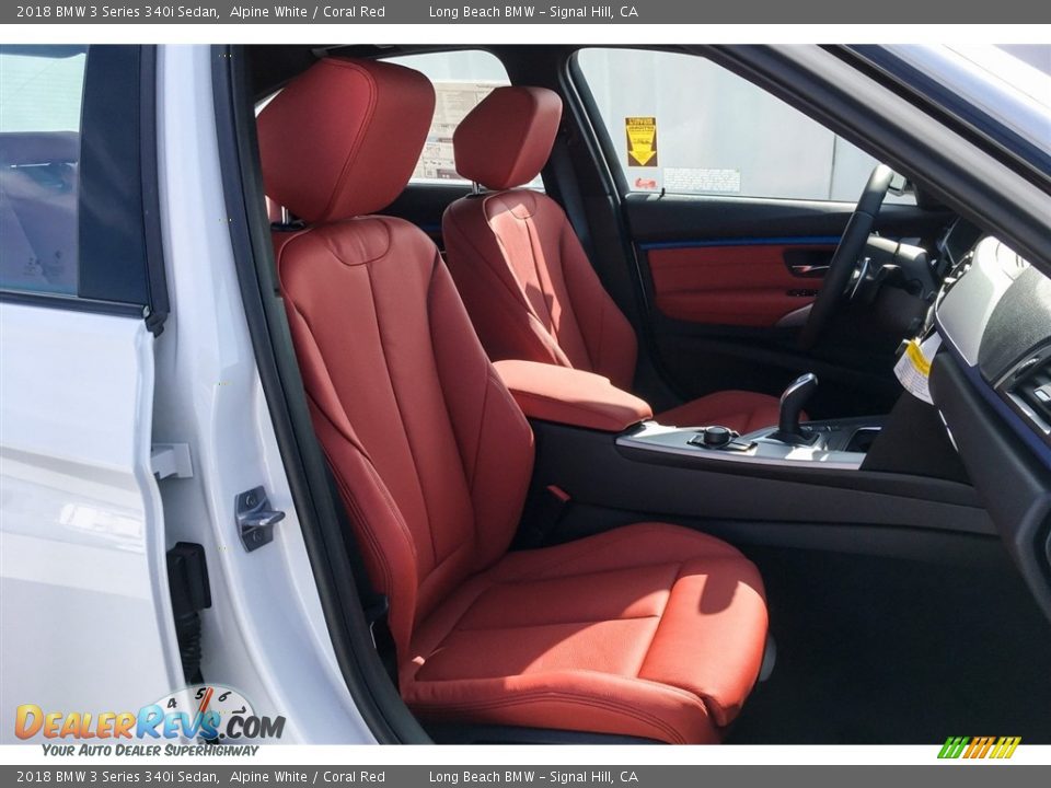 2018 BMW 3 Series 340i Sedan Alpine White / Coral Red Photo #5